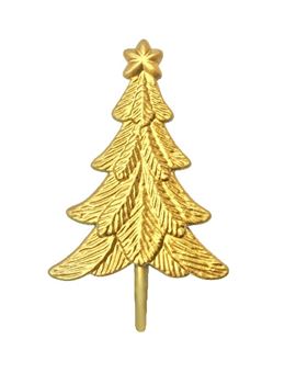 Picture of FESTIVE TREE PLASTIC CAKE TOPPERS PICKS GOLD5.5CM (2.2)